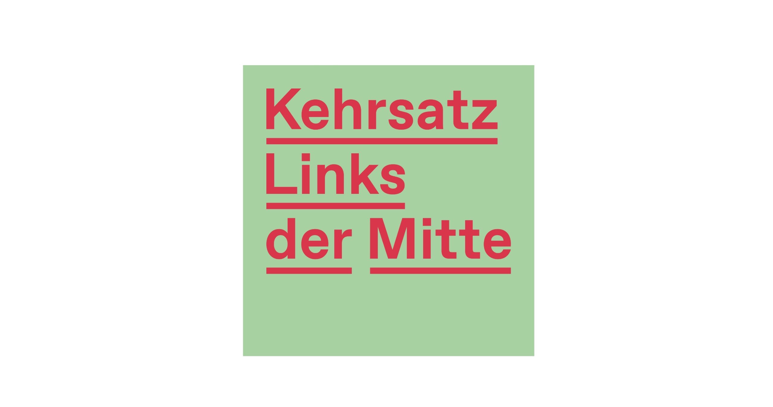 Logo mit Schriftzug Kehrsatz links der MItte in rot auf grün